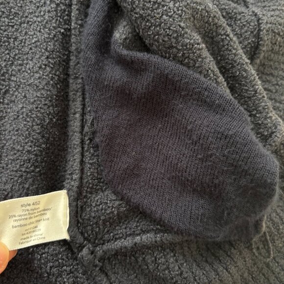 Barefoot Dreams Bamboo Chic Lite Circle Cardigan Navy Sz M - Picture 7 of 10